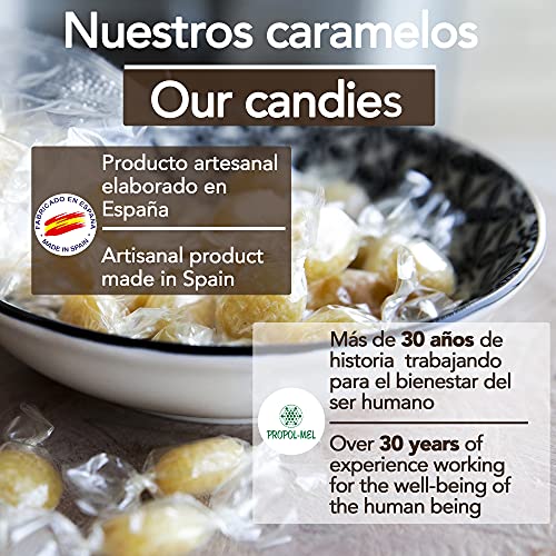 500 g - Caramelos (Sin Azúcar) con miel y jengibre. Sin alergenos. Recomendado para el mal aliento, el aparato bucal y la garganta