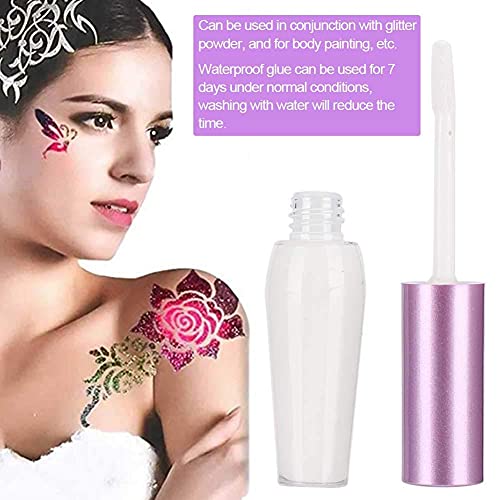 7ml Pegamento Brillante Adhesivo Para El Cuerpo Tatuaje Temporal Brillo En Polvo Pegamento Pintura Corporal Cara Cejas Uñas Tatuaje Gel Herramienta De Belleza