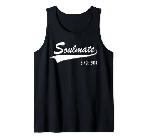 9th Wedding Anniversary Couple Gift Soulmate since 2013 Camiseta sin Mangas