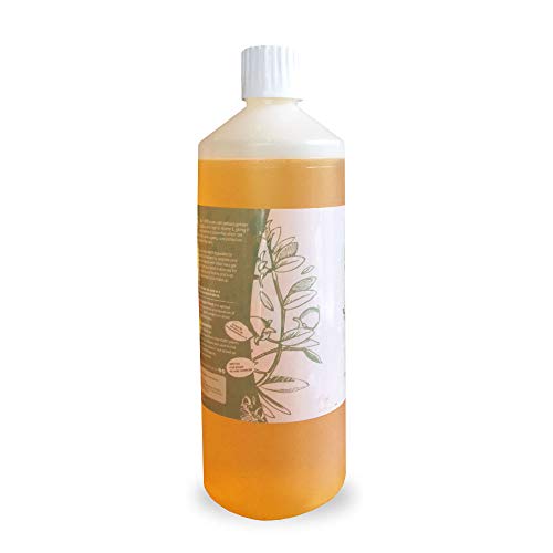 Aceite de jojoba dorado 100% puro 1L: prensado en frío, sin refinar, vegano, sin hexano, sin OMG. Un perfecto aceite base de aromaterapia y masaje 1 litro