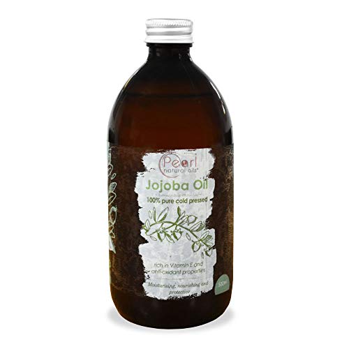 Aceite de jojoba dorado 100% puro 500 ml: prensado en frío, sin refinar, vegano, sin hexano, sin OMG. Un perfecto aceite base de aromaterapia y masaje 500ml