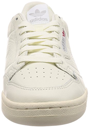 adidas Continental 80, Zapatillas de Gimnasia Hombre, Blanco (White Tint S18/Off White/Scarlet White Tint S18/Off White/Scarlet), 36 2/3 EU