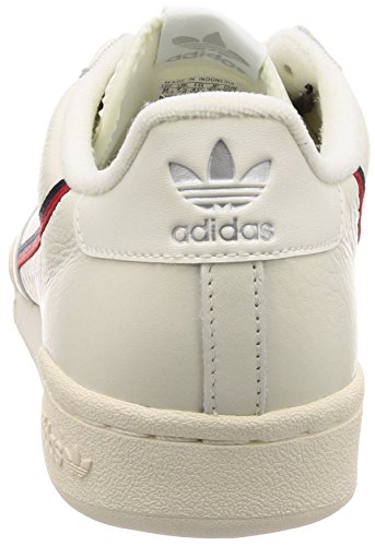 adidas Continental 80, Zapatillas de Gimnasia Hombre, Blanco (White Tint S18/Off White/Scarlet White Tint S18/Off White/Scarlet), 36 2/3 EU