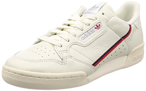 adidas Continental 80, Zapatillas de Gimnasia Hombre, Blanco (White Tint S18/Off White/Scarlet White Tint S18/Off White/Scarlet), 36 2/3 EU