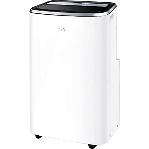 AEG AXP26U558HW Aire Acondicionado Portátil Chill Flex Pro Silence - Calefacción,Refrigeración,Deshumidificación,Ventilador (30-40m2),Mando,Temporizador,Filtro Anti Bacteriano,Silencioso-Blanco