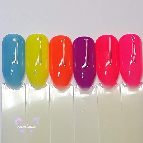 AIMEILI Esmaltes Semipermanentes de Uñas en Gel UV LED, Neon Kit de Esmaltes de Uñas Esmaltes en Gel Uñas UV LED Pintauñas Permanente Gel de Uñas Semipermanente Soak Off 6 Colores 10ml - Set 11