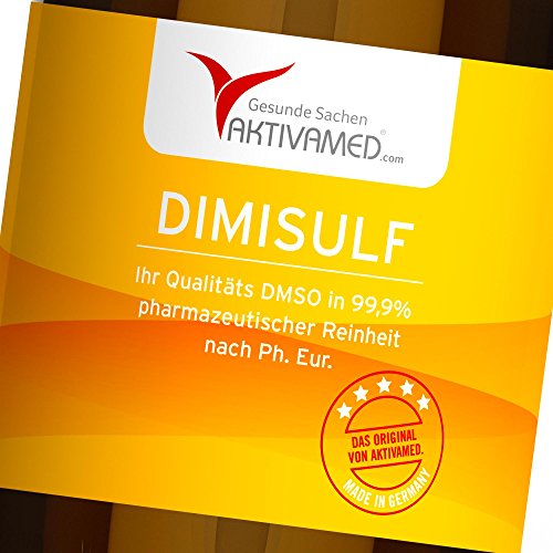 ¡AKTIVAMED® DMSO 250ml! ¡¡Sólo por poco tiempo!! DMSO 250ml Ph. Eur. Botella de recambio Su marca DMSO DIMISULF en vidrio ámbar protegido de la luz - MADE IN GERMANY