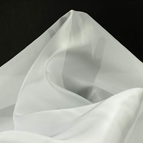 ALMACENES CASA ANGEL TEJJIDO DE Organza Lisa Brillante Serie Sugar Ancho 150cm por Metro (Blanco, 1 Metro)