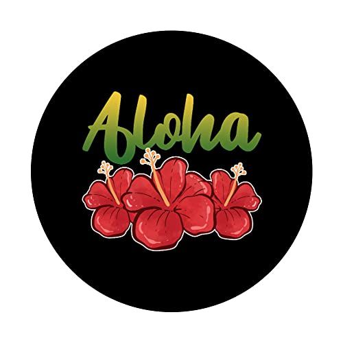 Aloha Hibiscus Flowers Maui Sunset Hawaii Honolulu Hawaii PopSockets PopGrip Intercambiable