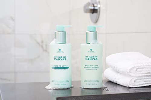 Alterna Haircare Mi pelo mi lienzo Más para amar Champú corporal vegano, 8.5 fl oz | Caviar botánico, aporta plenitud y movimiento al cabello | Sin sulfatos