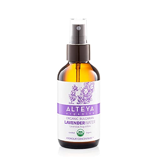 Alteya Orgánico Lavanda Agua Spray 120 ml - 100% USDA certificado orgánico Auténtico Natural Flor Agua Vapor destilado y vendido directamente por el Lavender Grower Alteya Organics