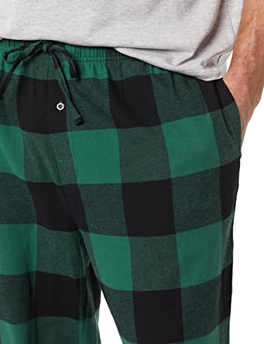 Amazon Essentials Flannel Pajama Pant Pantalones Casuales, Verde, Cuadros de Vichy Grandes, S