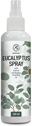 Ambientador Pulverizador con Aceite Esencial de Eucalipto 250ml - Perfumador Hogar - Perfume de Interior - Fragancia Eucalipto - Spray Almohada - Ambientador Armario Ropa - Perfumador Spray