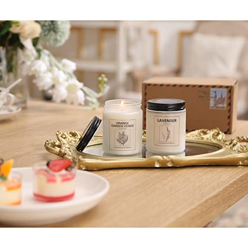 Amorxiao Velas Perfumadas Juego de 2 piezas, Grande Vela Aromática Regalo de Velas de Aromaterapia Cera de Soja Natural, Velas de Aromaterapia Cera de Soja, Navidad Día de San Valentín Regalos