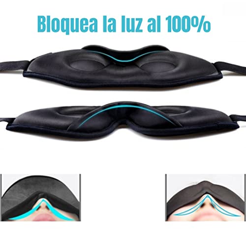 Antifaz para dormir para hombres y mujeres, Máscara de dormir, Contorneado 3D, Eye mask sleep, cubre ojos para dormir, máscara de sueño con moldeado cóncavo, sleeping mask.