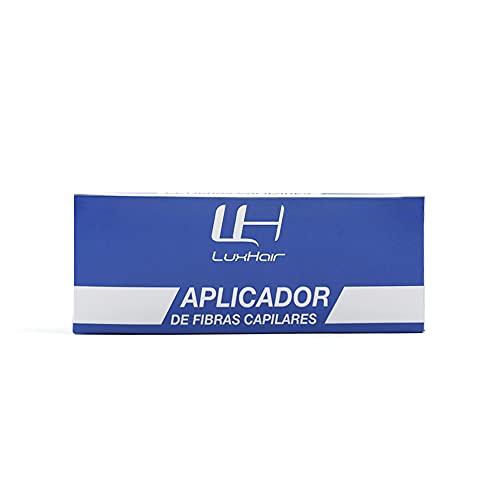 Aplicador de Fibras Capilares de LuxHair. Aplica tu tono de fibra uniformemente en las zonas menos pobladas del cabello disimulando la baja densidad