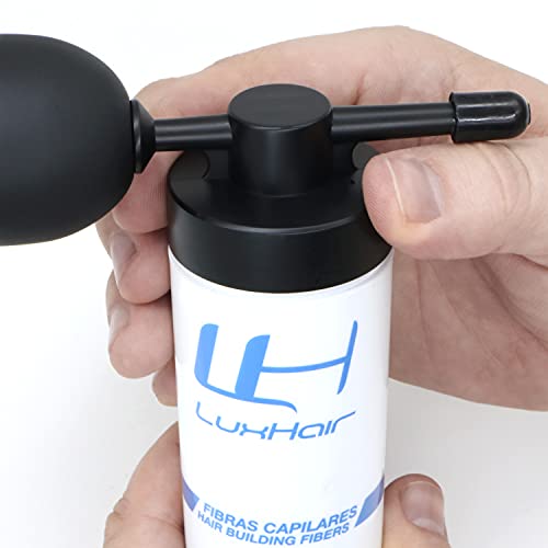 Aplicador de Fibras Capilares de LuxHair. Aplica tu tono de fibra uniformemente en las zonas menos pobladas del cabello disimulando la baja densidad