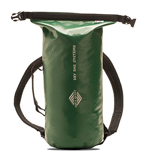 Aqua Quest Mochila Estanca Impermeable 10L Mariner 10 Verde - Bolsa Pequeña de Cierre Enrollable para Embarcación y Kayak -  Estilo Ajustable para Él, para Ella, para Niños y Niñas