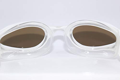 Aqua Sphere Kaiman Exo Gafas de natación, Unisex Adulto, Lente polarizada-Blanco/Naranja, Talla única