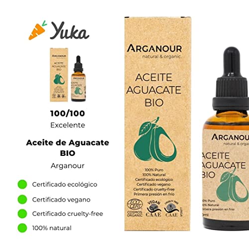 ARGANOUR S.L - Aceite De Aguacate Bio 00%, Almond