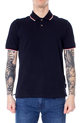 Armani Exchange Double Stripe Polo, Azul (Navy 1510), Large para Hombre