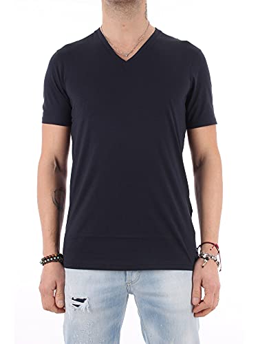 Armani Exchange Pima Cotton V-Neck Camiseta, Azul (Navy 1510), X-Small para Hombre