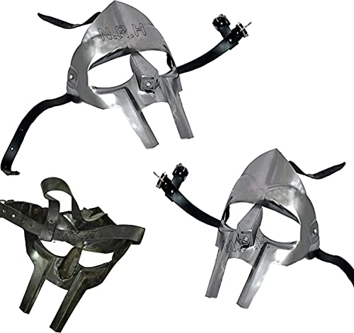 Armor Steel - Mascarilla de gladiador romano MF Doom medieval Re-incorporación vikinga