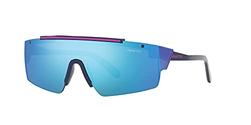 ARNETTE An4285 Deimos - Gafas de sol rectangulares para hombre, Azul/Gris Azul Espejado,