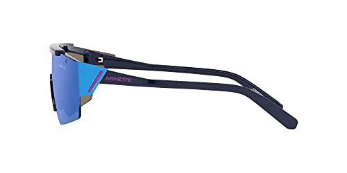 ARNETTE An4285 Deimos - Gafas de sol rectangulares para hombre, Azul/Gris Azul Espejado,