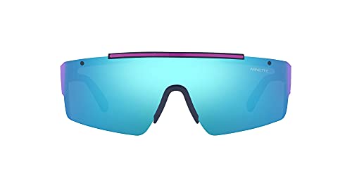 ARNETTE An4285 Deimos - Gafas de sol rectangulares para hombre, Azul/Gris Azul Espejado,