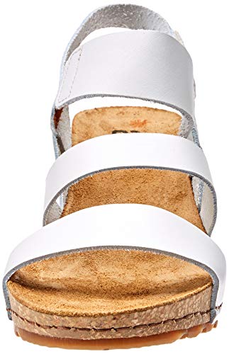 Art Borne, Sandalias con Punta Abierta Mujer, Blanco White, 38 EU