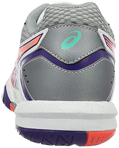 Asics Gel-Task, Zapatos de Voleibol Mujer, Blanco (White/Flash Coral/Parachute Purple), 39 EU