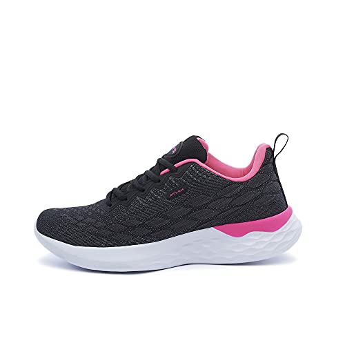 ATHIX Progressive Flexy - Zapatillas de Correr para Mujer, Negro (Negro/Rosado), 38 EU - Zapatillas Deportivas, cómodas y Transpirables