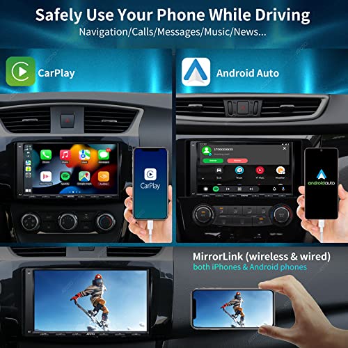 ATOTO A6 PF Radio 2 DIN Android Compatible con Android Auto y Apple CarPlay, 7 Pulgadas Autoradio Bluetooth Dual, Conexión a Internet WiFi/BT/USB, HD LRV, 2G+32GB, A6G2A7PF