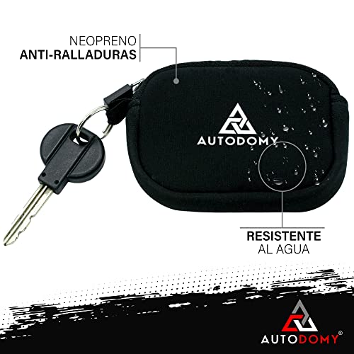 Autodomy Llavero Llaves Moto con Anilla Interior y Exterior Portallaves Estuche Monedero Bolsa Neopreno para Moto Scooter Quad ATV Coche