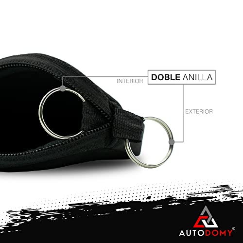 Autodomy Llavero Llaves Moto con Anilla Interior y Exterior Portallaves Estuche Monedero Bolsa Neopreno para Moto Scooter Quad ATV Coche