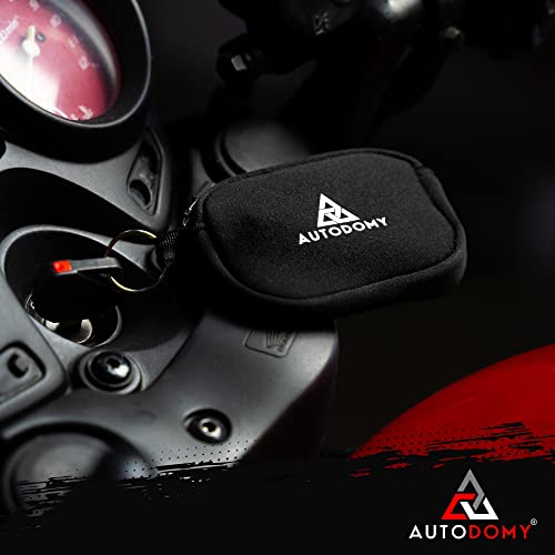 Autodomy Llavero Llaves Moto con Anilla Interior y Exterior Portallaves Estuche Monedero Bolsa Neopreno para Moto Scooter Quad ATV Coche