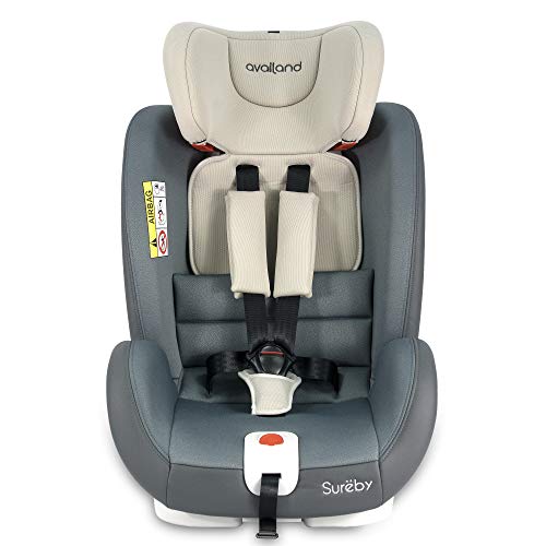 Availand Sureby Silla Coche Bebé: Grupo 0+/1/2/3 Rotación 360° Isofix, Gris Y Beige