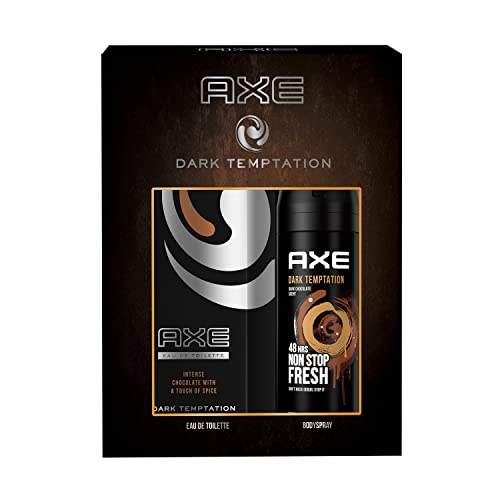 AXE Neceser Hombre  Caja de Regalo Dark Temptation Desodorante BodySpray 150 ml + Eau de Toilette 50 ml