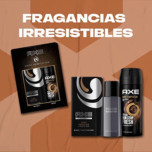 AXE Neceser Hombre  Caja de Regalo Dark Temptation Desodorante BodySpray 150 ml + Eau de Toilette 50 ml