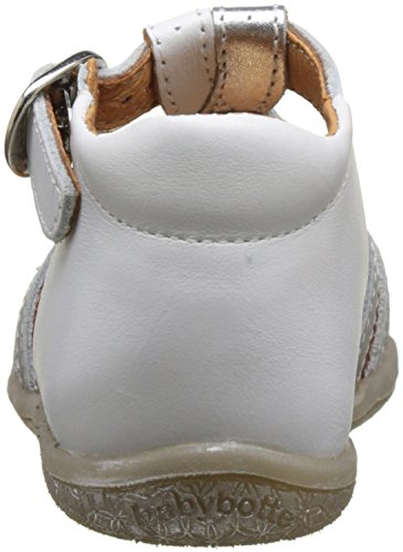 babybotte Tanagra, Sandalias con Punta Cerrada Niñas, Blanco Blanco Plata, 26 EU