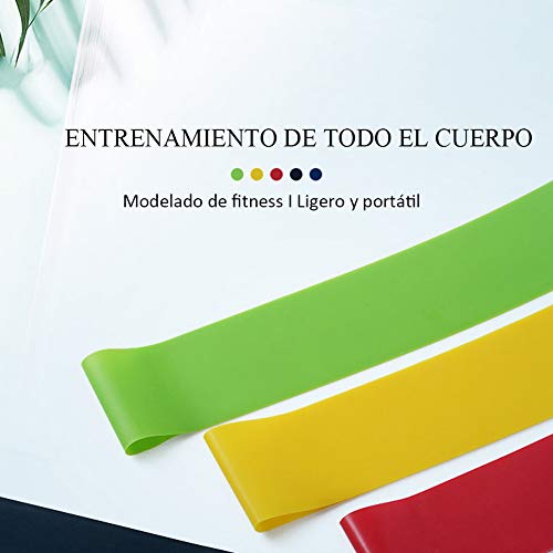 Bandas Elásticas Deporte Musculación de Resistencia para Mujer Hombre, [5 Pack] Extra Fuerte Loop Cintas Deportivo de Fitness Gluteos Pilates Gimnasio Workout