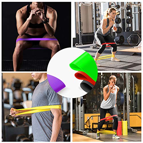 Bandas Elásticas Deporte Musculación de Resistencia para Mujer Hombre, [5 Pack] Extra Fuerte Loop Cintas Deportivo de Fitness Gluteos Pilates Gimnasio Workout