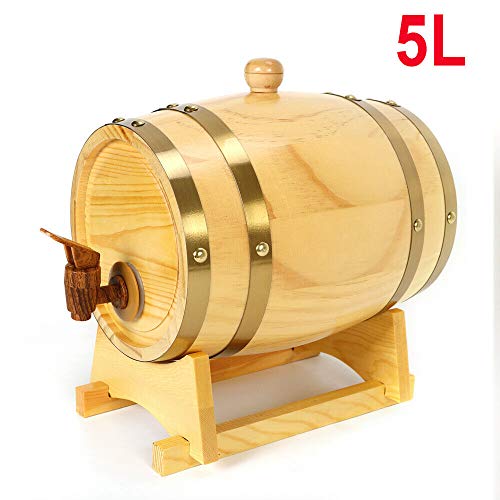 Barril de whisky de 5 litros, barril de madera, barril de licor con grifo