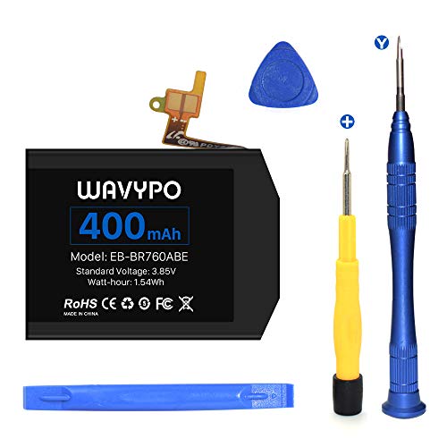 Batería para Samsung Gear S3 Frontier SM-R760 y Gear S3 Classic, 400 mAh, 3,85 V, cambio de batería para SM-R770 BR760 R765 EB-BR760ABE GH43-04699A con kit de herramientas de reparación