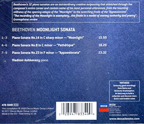 Beethoven: Moonlight Sonata; Appassionata Sonata; Pathétique Sonata