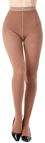 Bellivalini Medias Panty de Algodón Mujer BLV-1114 (Beige, L)