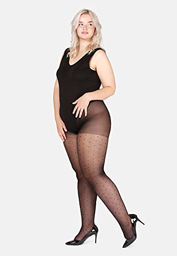 Bellivalini Medias Panty Mujer 20 DEN BLV-1128 (Negro, 3XL)