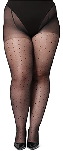 Bellivalini Medias Panty Mujer 20 DEN BLV-1128 (Negro, 3XL)