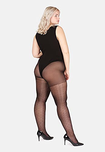 Bellivalini Medias Panty Mujer 20 DEN BLV-1128 (Negro, 3XL)